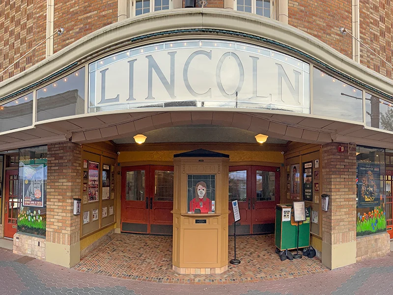 front of Lincoln theater