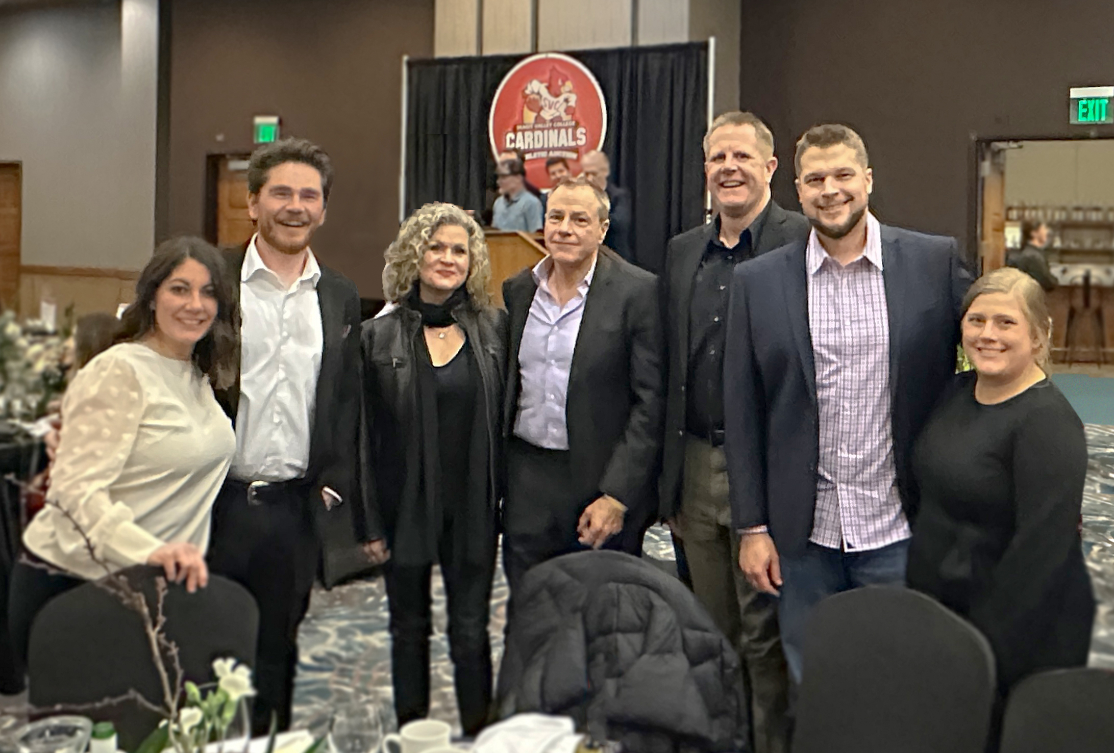 group photo at SVC banquet