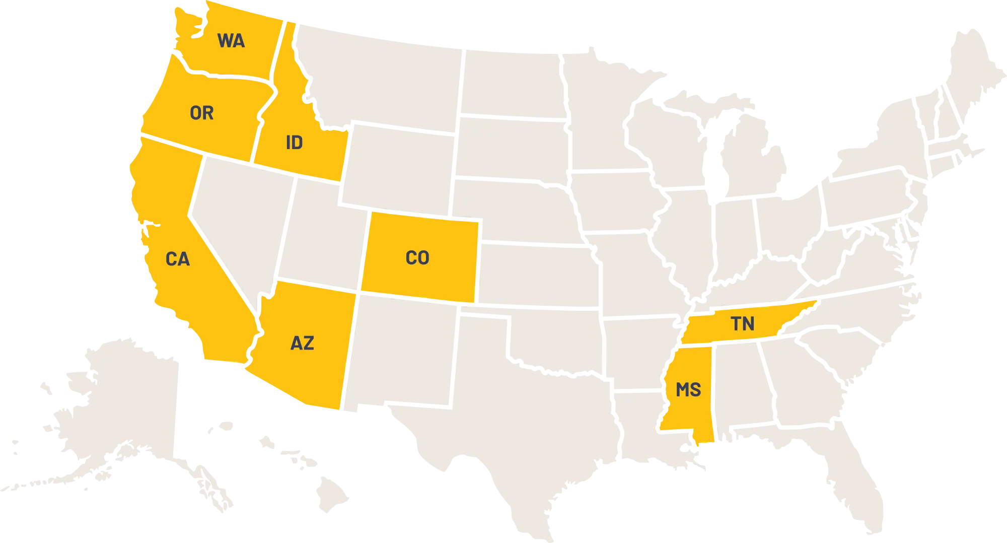 map of United States 